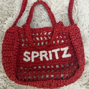 Spritz Red Crochet Tote Bag